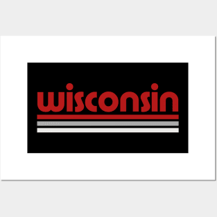 Retro Wisconsin Stripes Posters and Art